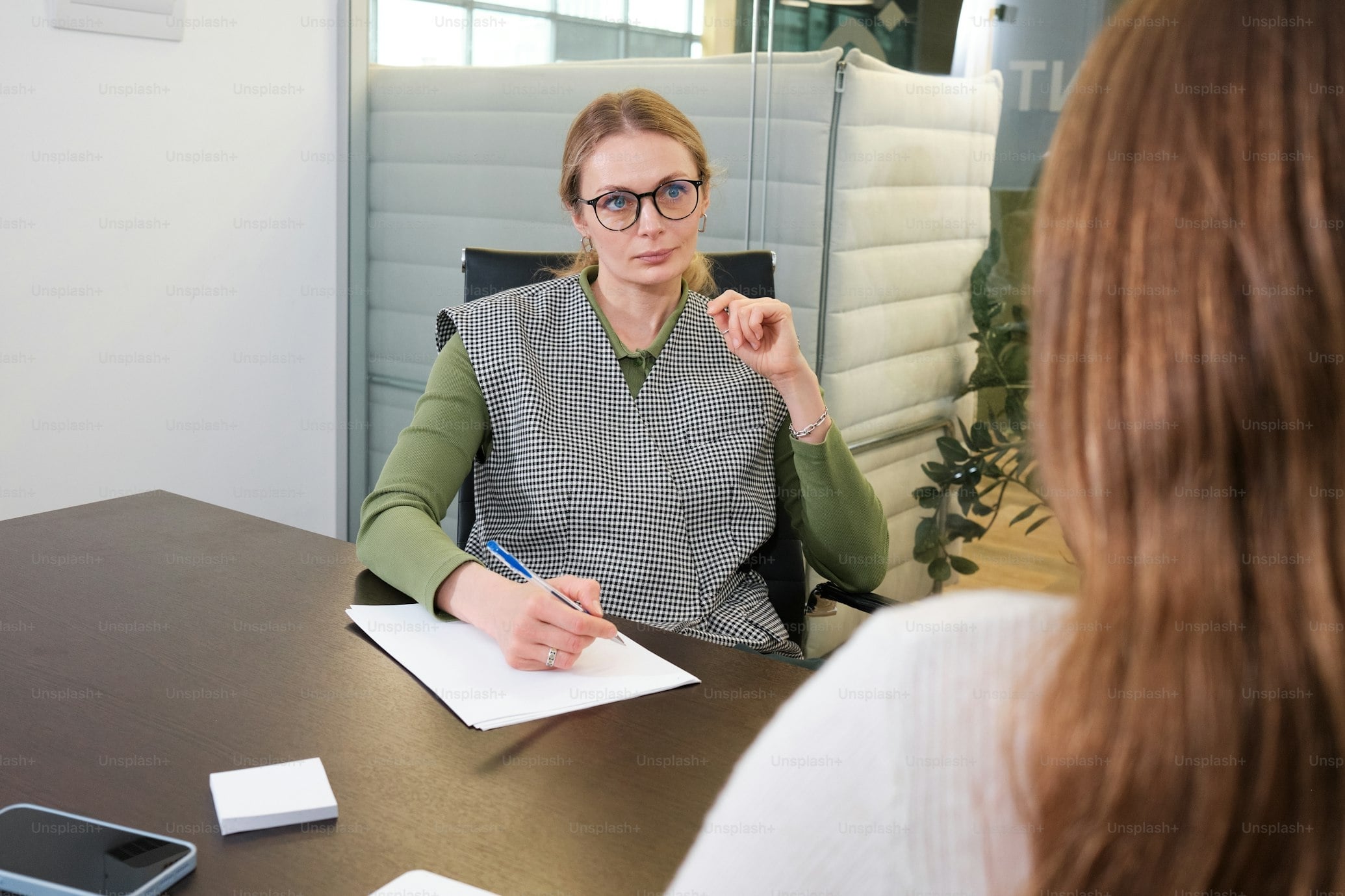 Woman interviewing woman